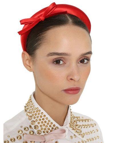 prada silk headband white|Prada red satin hair.